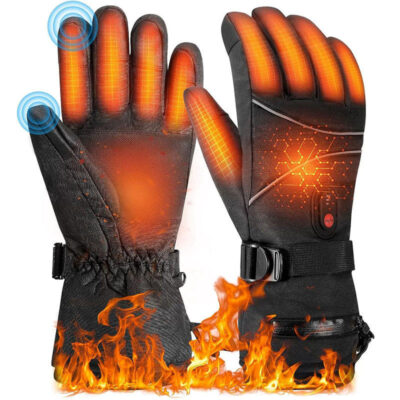 heated PU winter sport gloves