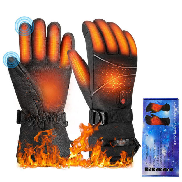 heated PU winter sport gloves