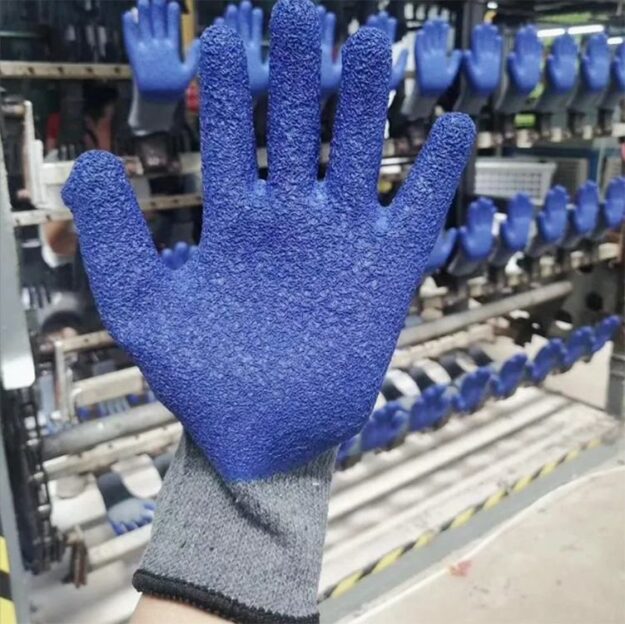High Quality Cotton Coated Latex Safety Work Gloves (1) Cotton latex coated safety work gloves