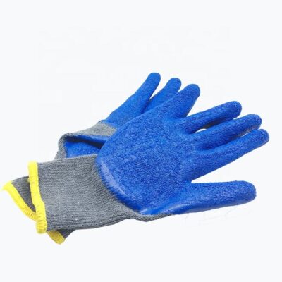 Cotton latex coated safety work gloves