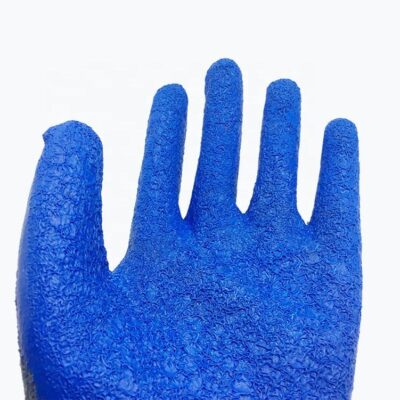Cotton latex coated safety work gloves