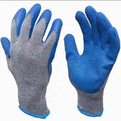 Cotton latex coated safety work gloves