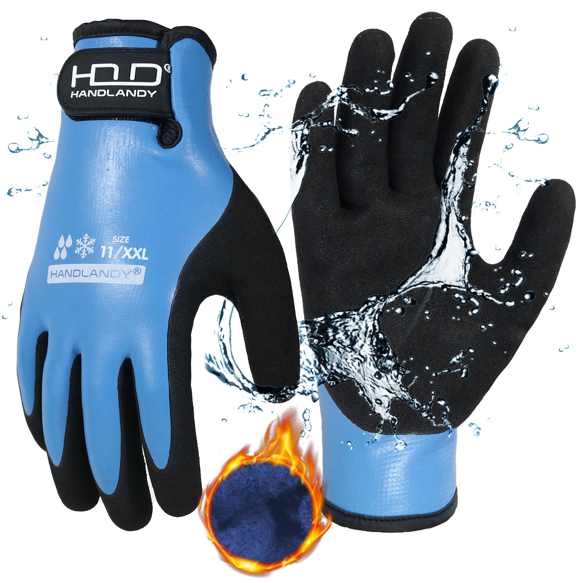 insulated winter freezer work gloves