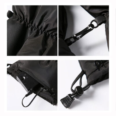 Waterproof heated winter skiing gloves