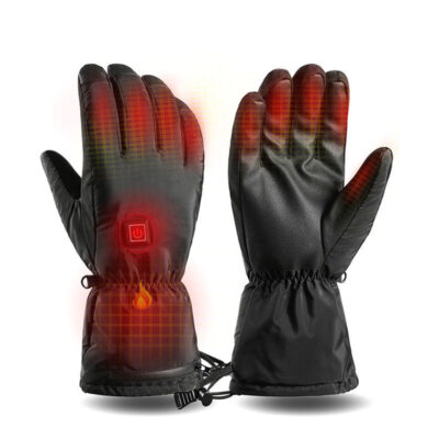 Waterproof heated winter skiing gloves