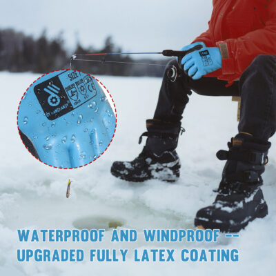 waterproof insulated winter grip work gloves