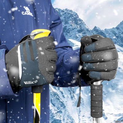 Waterproof warm winter ski gloves