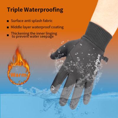 waterproof fleece-lined winter skiing gloves