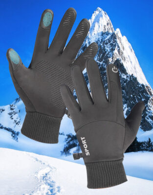 waterproof fleece-lined winter skiing gloves