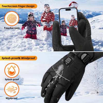 heated waterproof winter gloves
