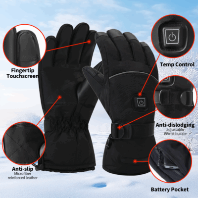 heated waterproof winter gloves